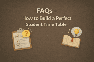FAQs – How to Build a Perfect Student Time Table