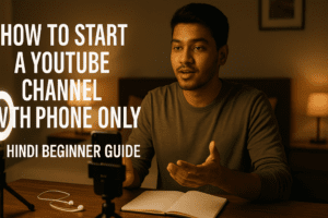 How to Start A YouTube Channel With Phone Only Hindi