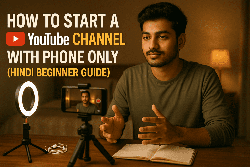 How to Start A YouTube Channel With Phone Only (Hindi Beginner Guide)